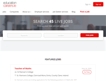Tablet Screenshot of educationcareers.ie